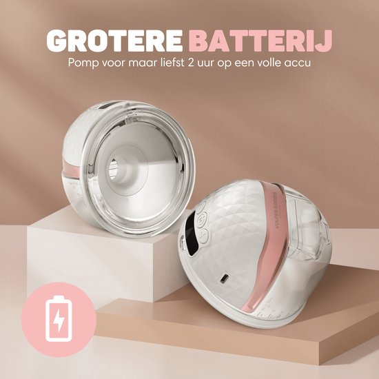 Vulpes Goods® BabyCare - Tire-lait électrique double sans fil - mains libres et portable - avec contrôle APP - sans BPA - PRO V2