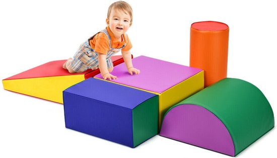 Costway Costway 5 pièces Blocs de construction en mousse pour enfants - colorés