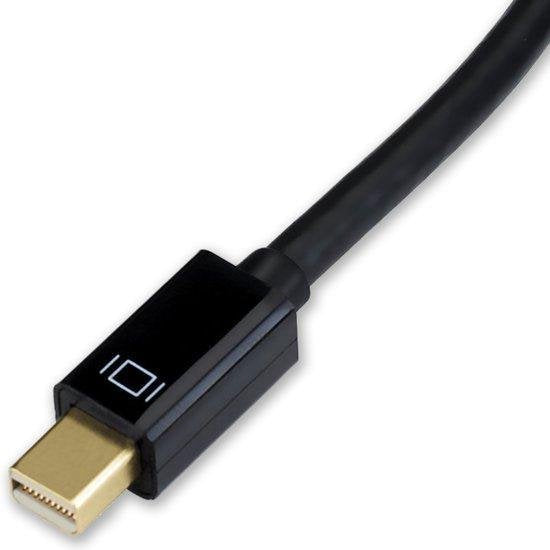 Garpex® Adaptateur Mini DisplayPort vers VGA - Câble Mini DP vers VGA - Résolution HD 1080p - Noir