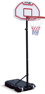 Poteau de basket-ball Fitby - anneau de basket-ball avec support - réglable - 150-205 cm - socle robuste avec roues