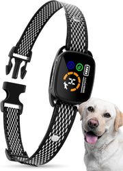 Nuvance - Collier anti-aboiement digital - Dispositif anti-aboiement sans choc - Vibration et bips - Rechargeable - Collier anti-aboiement pour chiens et chiots - 6 étapes