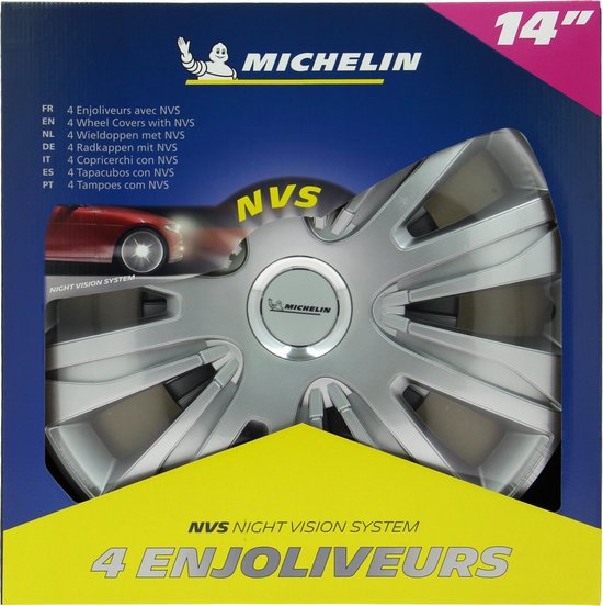 Michelin Enjoliveurs de roue 14 pouces - chrome - 4pcs