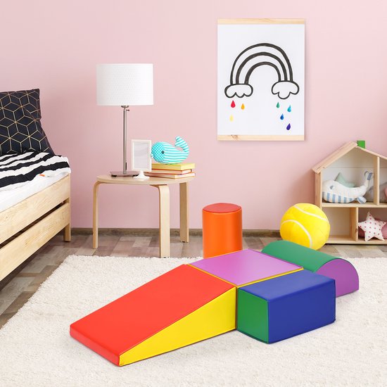 Costway Costway 5 pièces Blocs de construction en mousse pour enfants - colorés