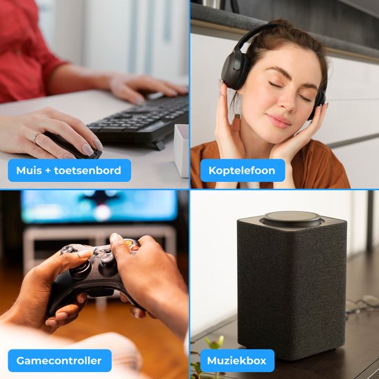 Adaptateur Bluetooth Nuvance - 5.3 - Récepteur Bluetooth - USB - Dongle Bluetooth PC - Convient à Windows 11/10/8/7