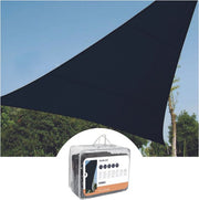 Perel Toile d'ombrage, perméable à l'eau, perméable à l'air, 3,6 x 3,6 x 3,6 m, 180 g/m², HDPE, triangle, gris foncé