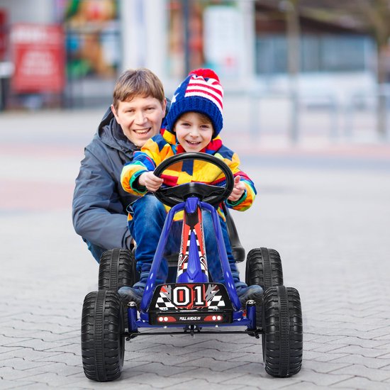 Gokart Go Cart avec frein à main Troll CAR 30kg Véhicule à pédales Véhicule à pédales pour 3-6 ans bleu