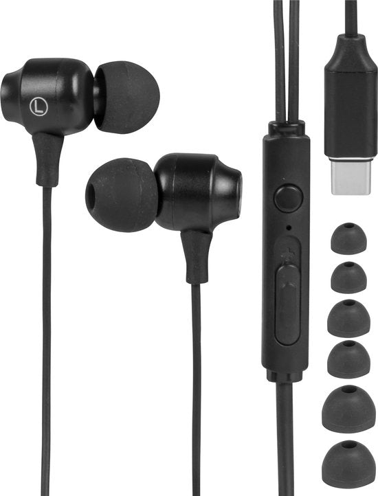 Nuvance - Bouchons d'oreille filaires - Bouchons d'oreille filaires avec microphone - Noir