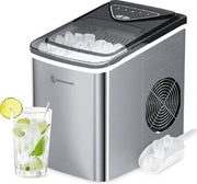 Machine à glaçons Kitchenwell - 2L - 12kg/24 heures - Fonction autonettoyante - Argenté