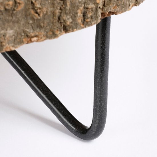 Mica Decorations Pia Table d'appoint à coffre - H14 x Ø29 cm - Marron clair
