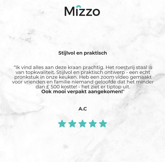 Mizzo Trigo Hoge Keukenkraan met Uittrekbare Uitloop - Semi-professionele Keukenkraan met Sproeikop - Hoge Mengkraan 44cm hoog met Douchefunctie - Ideaal voor keukeneiland - Mat RVS