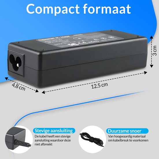 Velociy® Universal Laptop Adapter - Chargeur d'ordinateur portable - Toutes les marques - 45W-65W-90W - Asus - Acer - HP - Dell - Lenovo - Samsung - Sony