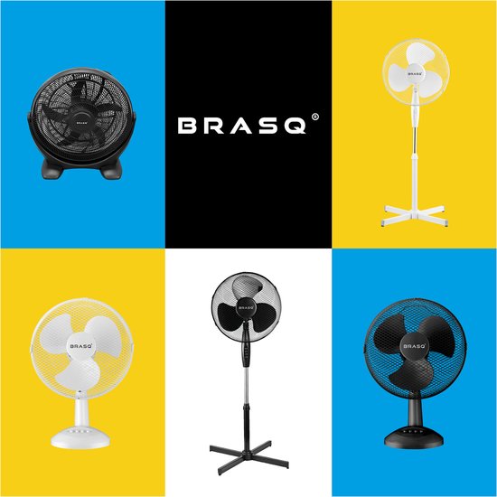 BRASQ Ventilateur de tour F500 - 80 cm de haut - noir - silencieux - avec télécommande - minuterie et mode veille - ventilateur de sol - 50W - pour chambre à coucher et bureau