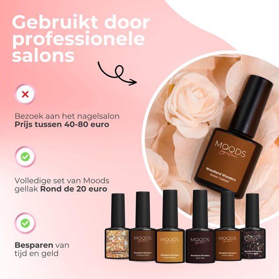 Moods Gellac 6-Piece Set - Gel Nail Polish Starter Pack - Gel Nail Polish - 8ML - Woodland Wonders - Gellac - Nails - Chic Colours