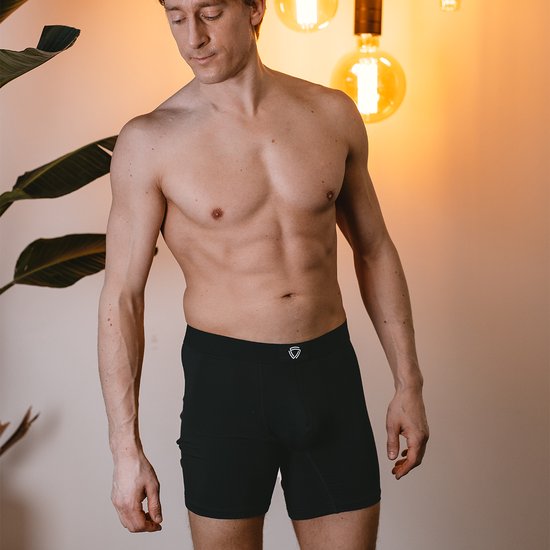 Fibershirts Anti-Sweat Boxer Shorts - Sweat Pad intégré - MicroModal respirant - Anti-Transpiration - Hommes - Taille M - Noir