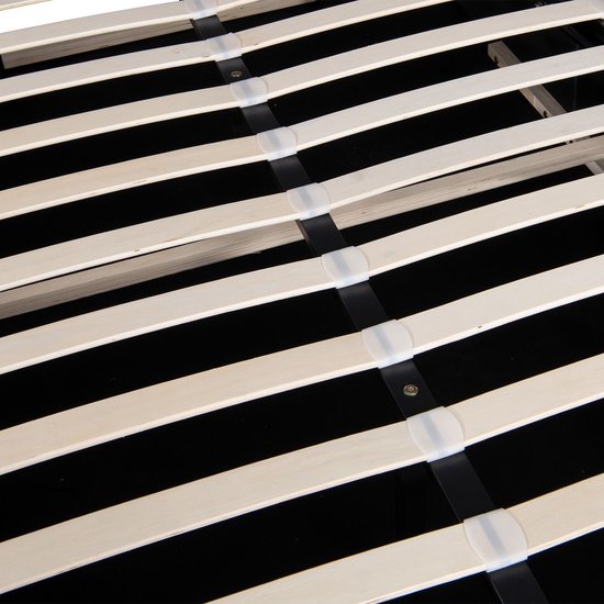 Lit capitonné Savona - 200 x 140 cm - Gris clair - Tiroir de lit inclus