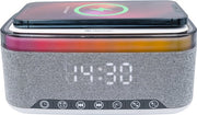 Réveil Denver avec chargeur sans fil - Machine à bruit blanc - Réveil numérique - Bluetooth - Radio FM - Double alarme - Variateur - CRQ225