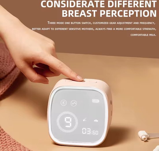 Tire-lait double Fuegobird - tire-lait électrique double sans fil - 100% sans BPA - batterie rechargeable - inclut 2x180ml de biberons - Rose gold