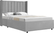 Lit capitonné Savona - 200 x 140 cm - Gris clair - Tiroir de lit inclus