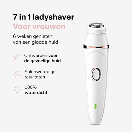 Vimora Ladyshave 7-in-1 - Épilateur femmes - Épilateur visage - Épilateur - Épilateur visage - Epilady - Rasoir femmes - Épilation & épilation visage - Ladyshaves
