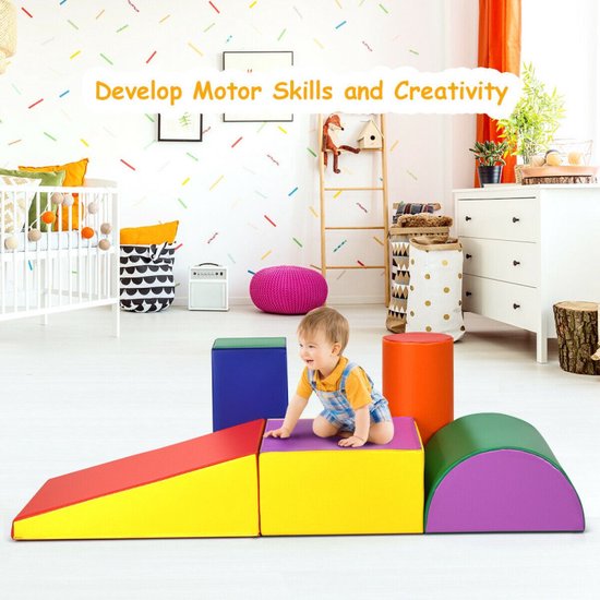 Costway Costway 5 pièces Blocs de construction en mousse pour enfants - colorés