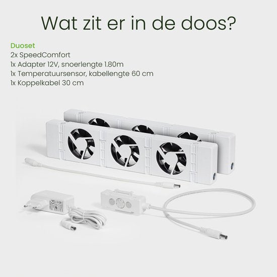 SpeedComfort Accélérateur de chaleur pour radiateur – lot de 2 - Réchauffement 2x plus rapide - Blanc
