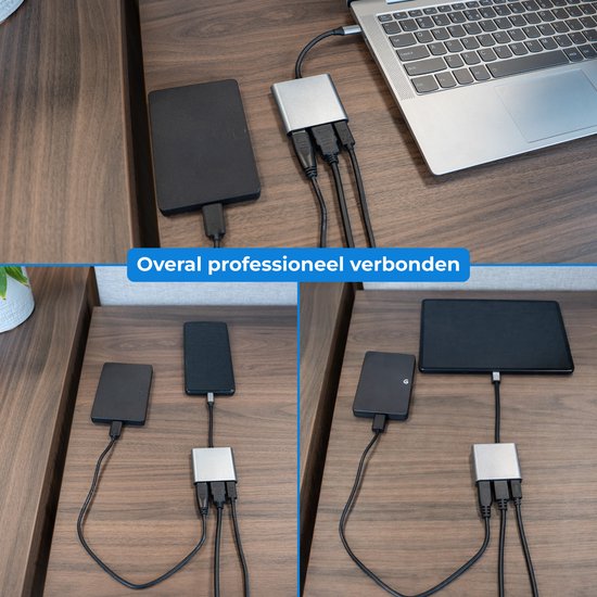 Nuvance Adaptateur USB C vers HDMI - USB C HDMI - Hub USB - UBS C vers USB A - 4K HDMI Splitter - PD100W Laptop Charging