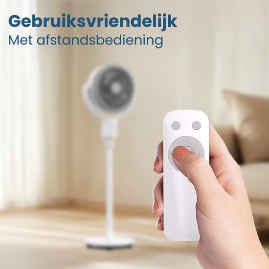 Auronic Ventilateur trépied - Ventilateur sur pied - Refroidisseur d'air - Ventilateur de sol et de table - Omni - 3 vitesses - Ventilateur silencieux - Ventilateur - Avec télécommande - Noir