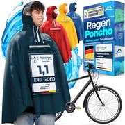Nextcover Poncho de pluie pour femmes et hommes | Cape de pluie avec technologie AquaShield 2.0, coupe-vent et imperméable | Idéal pour le cyclisme, la randonnée et la pêche | Poncho de vélo Adultes Unisex Fit | Poncho