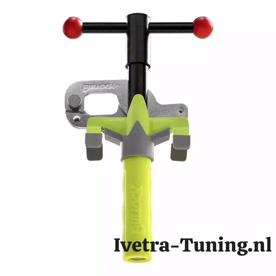 Bullock Excellence Pedal Lock - Transmission automatique - Anti-perçage et résistant aux coupures - Deux clés numérotées - Couleur jaune frappante