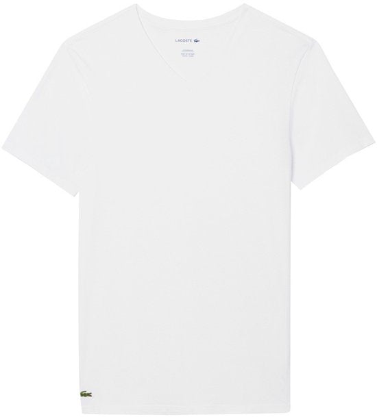 Chemises 3P à col en V Lacoste hommes basic white