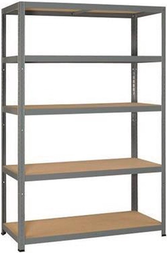 Rayonnage de stockage XL - 120 cm de large - Capacité de charge de 875 kg - 175 kg par étagère - Extra large