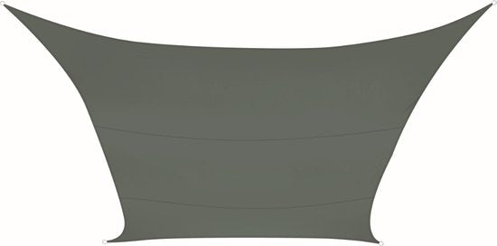 Voile d'ombrage - Perel - 5 x 5 m, 160 g/m² - polyester - carré - vert-gris