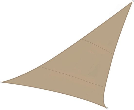 Perel Toile d'ombrage, perméable à l'eau, perméable à l'air, 5 x 5 x 5 m, 180 g/m², HDPE, triangle, champagne