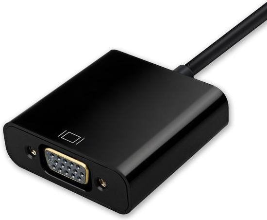 Garpex® Adaptateur Mini DisplayPort vers VGA - Câble Mini DP vers VGA - Résolution HD 1080p - Noir