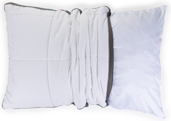 Oreiller Vitapur - Oreiller - Oreiller en mousse à mémoire de forme - Memosilver - Convient aux dormeurs sur le dos, sur le côté et sur le ventre - Mousse à mémoire de forme - Réduit les douleurs cervicales - 50x70 cm