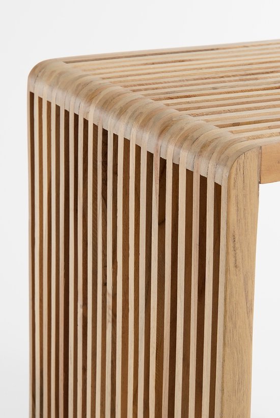 Mica Decorations Table d'appoint Yonker - Lot de 3 - L44 x L34 x H50 cm - Bois recyclé - Brun
