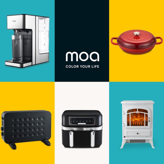 MOA Poêle en fonte - Poêle à induction - Poêle en fonte - Capacité 3,5L - Ø 30 cm - Toutes sources de chaleur - Poids 5,6 kg - Émail - Rouge cerise