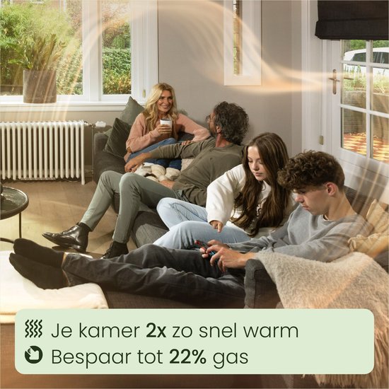 SpeedComfort Radiator Fan Mono Set - Efficacité énergétique - Réchauffement 2x plus rapide - Jusqu'à 22% d'économie d'énergie - Simple à installer - Silencieux - Produit hollandais - Blanc