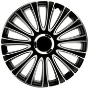 Carpoint Hubcaps Le Mans Pro 16 Inch Abs Black/Silver Set Of 4