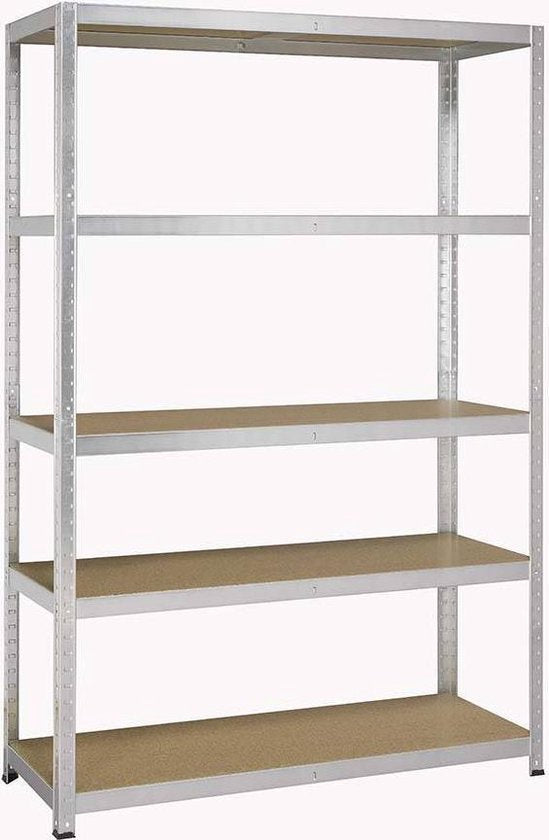 Rayonnage de stockage XL - 120 cm de large - Capacité de charge de 875 kg - 175 kg par étagère - Extra large