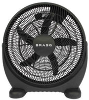 BRASQ Ventilateur de sol - 50 cm - Noir - 3 vitesses - Ventilateur sur pied - Réglable - 90 Watts