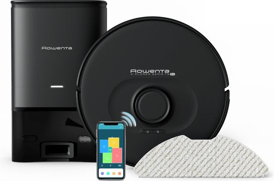 Rowenta X-Plorer Series 75S+ RR8585 - Aspirateur robot avec fonction serpillière - Station de déchargement automatique - Noir