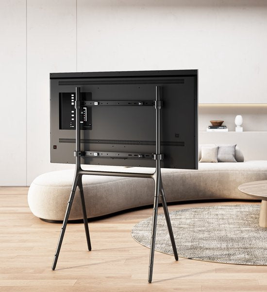 Trépied pour moniteur de télévision, conception de chevalet de studio, jusqu'à 70 pouces, Noir/Brun