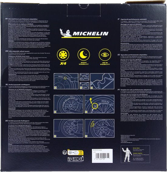 Michelin Enjoliveurs de roue 14 pouces - chrome - 4pcs