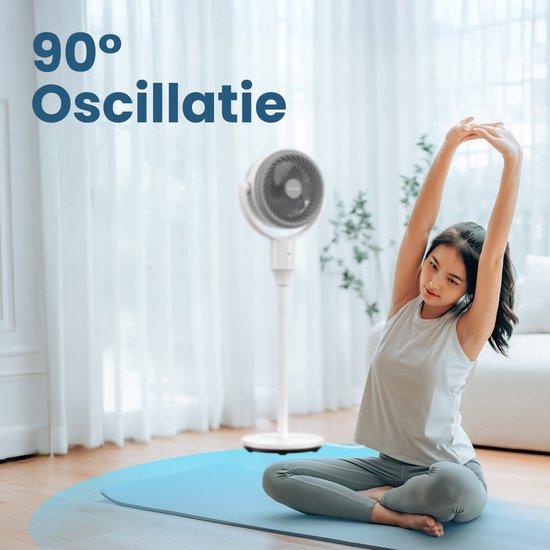 Auronic Ventilateur trépied - Ventilateur sur pied - Refroidisseur d'air - Ventilateur de sol et de table - Omni - 3 vitesses - Ventilateur silencieux - Ventilateur - Avec télécommande - Noir