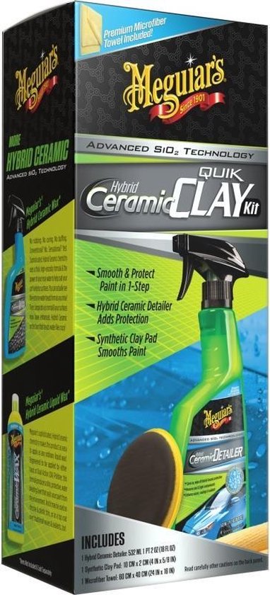 Meguiar's Hybrid Ceramic Synthetic Clay Kit - Kit d'argile céramique synthétique