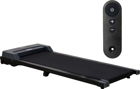 Infinity Goods Tapis de course pour la maison - avec Bluetooth - 1-6 km/h - 120 x 53 x 12 cm - Anthracite