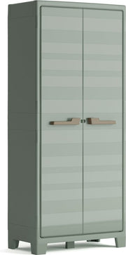 Keter Planet Rangement extérieur haut - 3 étagères - 80x44x182cm - Gris/Noir
