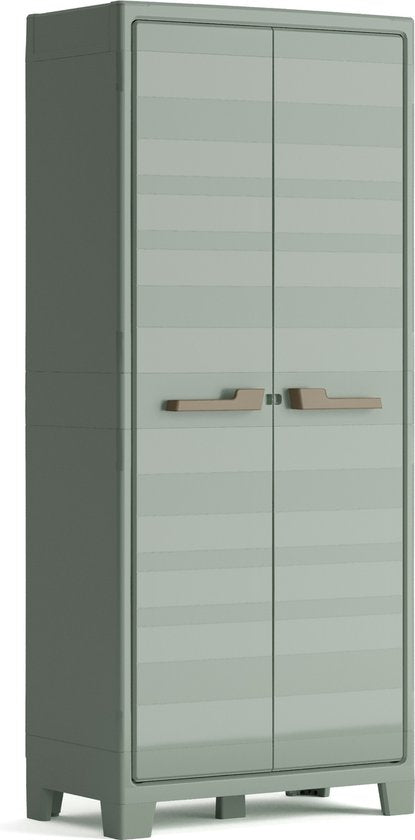 Keter Planet Rangement extérieur haut - 3 étagères - 80x44x182cm - Gris/Noir