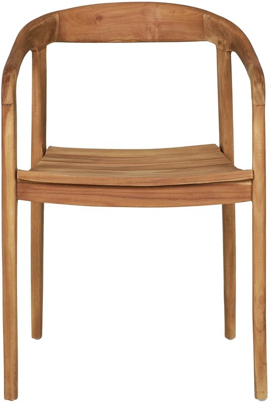 House Nordic Dining Chair Otero - Teck - Design scandinave - Avec accoudoirs - Naturel - 1 pièce